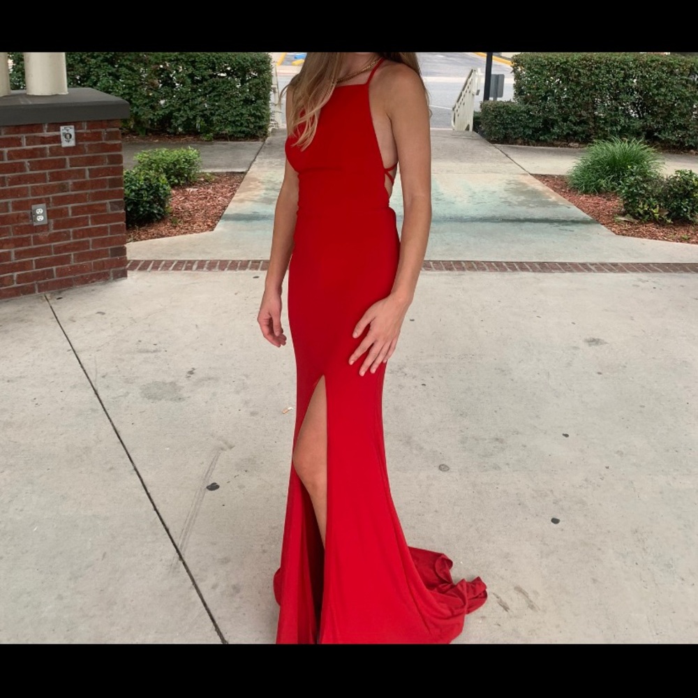 Prom dress, Red, Size 0–1